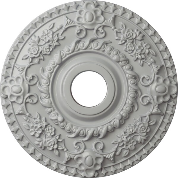 Ekena Millwork Rose Ceiling Medallion (Fits Canopies up to 7 1/4"), Hand-Painted Frost, 18"OD x 3 1/2"ID x 1 1/2"P CM18ROFRF - main